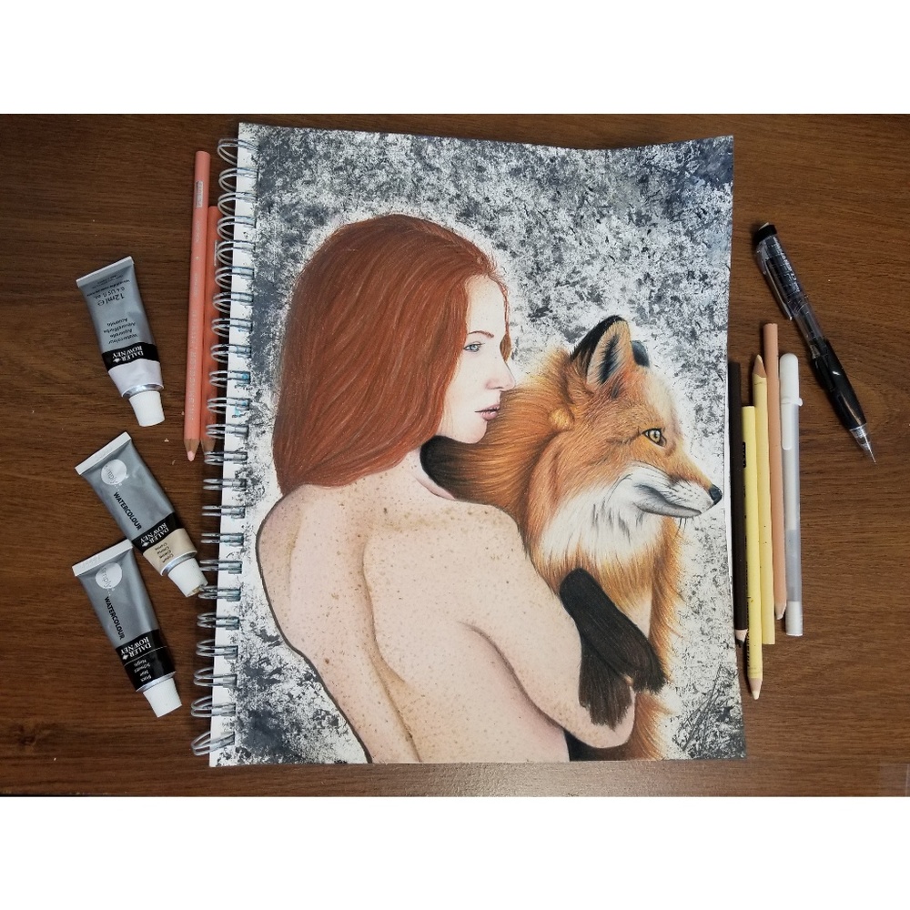 Woman and Fox